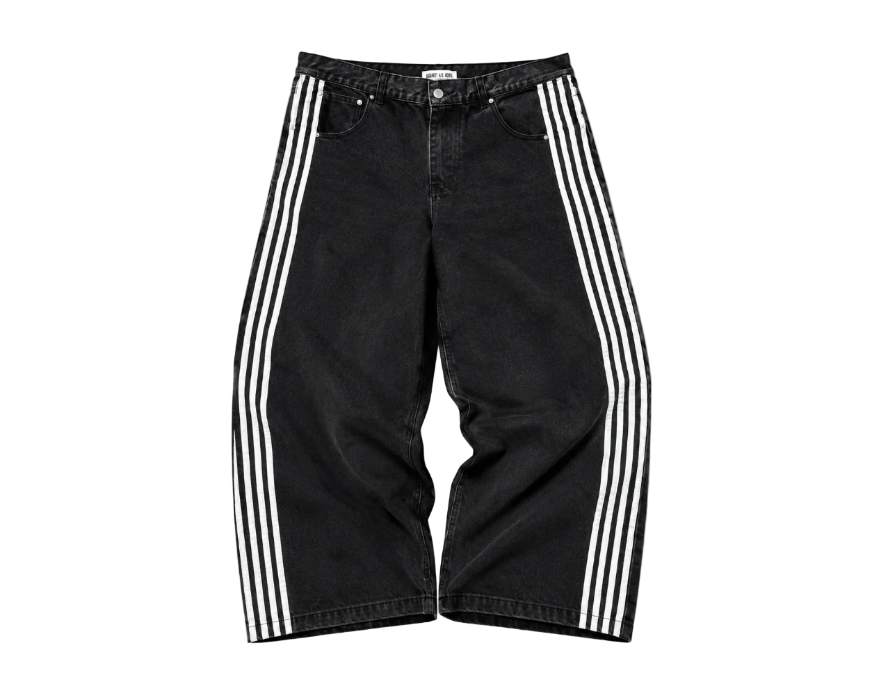 STRIPE JEANS - BLACK