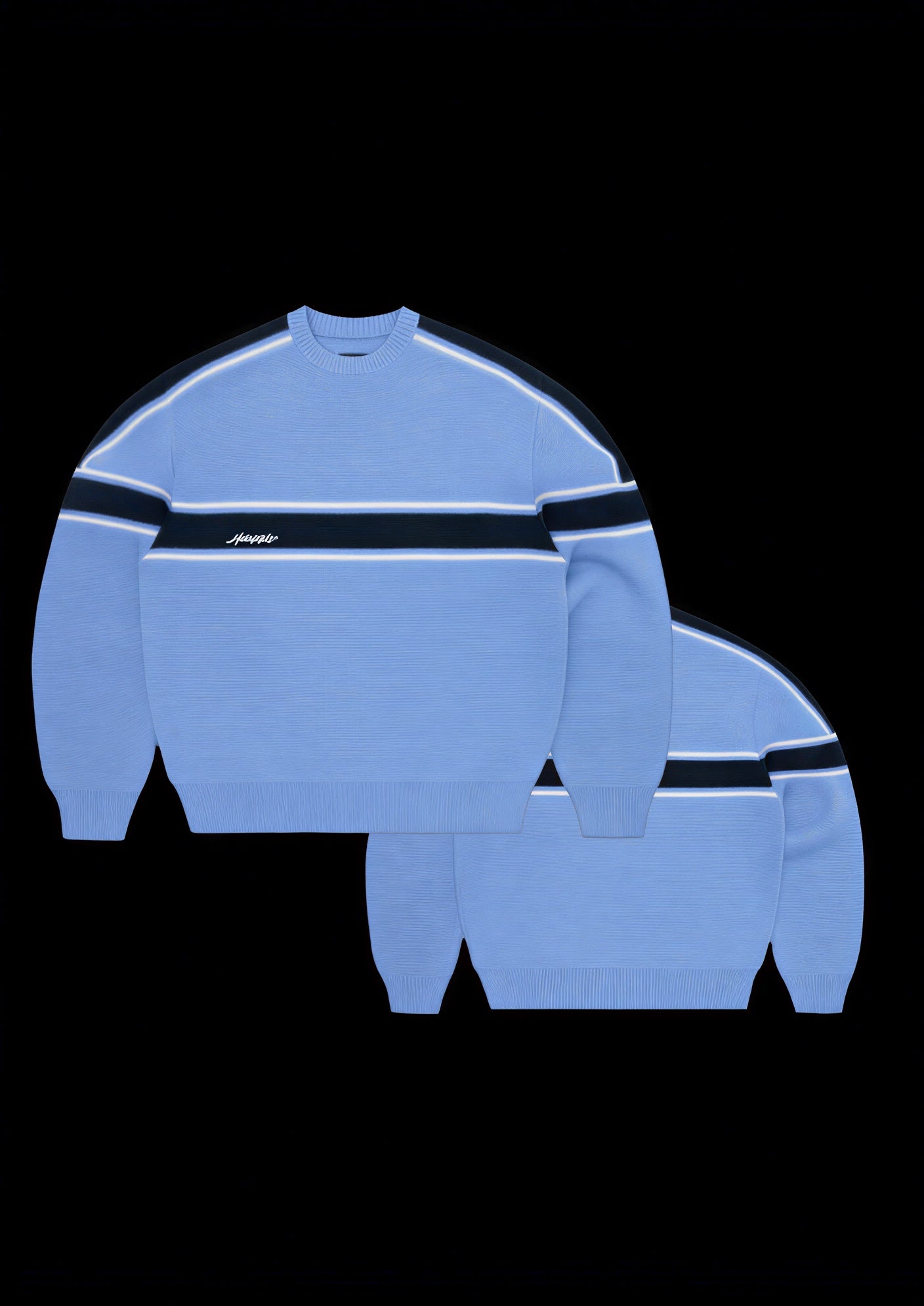 KNIT SWEATER - BLUE